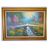 Landscape Painting w/ Bridge