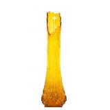 24" LE Smith Amber Glass Diamond Butt Swung Vase