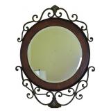 Foyer Accent Beveled Glass Wall Mirror