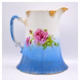 Antique Porcelain Rose Transfer Vanity Pitcher