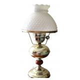 Antique-style Milk Glass Shade Lamp