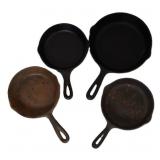 4 Pc Cast Iron Skillets
