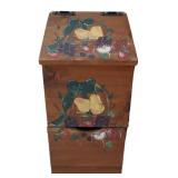 Hand Painted Vntg Wood Veg / Fruit Storage Bin