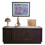 Vintage Electrophonic Stereo, Lamps, Art Print