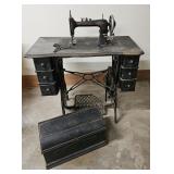 Antique Minnesota Sewing Machine & Table