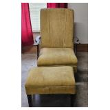 Antique Rocking Chair & Ottoman