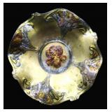 Art Nouveau Goofus Glass Bowl