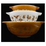 Pyrex Early American Cinderella Bowls (3)