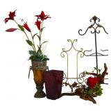 Decorative Plate Hangers, Drift Wood, Faux Flowers