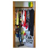 Coat Closet Contents = Vacuums, Jackets, +