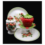 Strawberry Patch Plates & Pottery Canisters