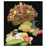 Vintage Fruit & Veggie Wall Plaques