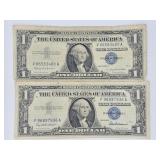 1957 & 1957 B US $1 Silver Certificates
