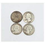 Silver Washington Quarters (4)
