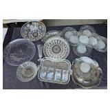 Assorted Pressed Glass Dishes