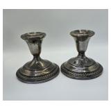 Weighted Sterling Candle Stick Holders
