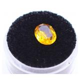 3.01cts Lab Created Yellow Sapphire Gemstone