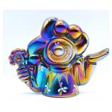 1997 Fenton Plum Carnival Glass Clown