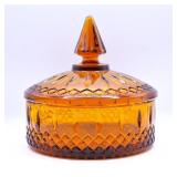 Indiana Glass Princess Covered Amber Glass Candy