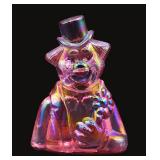 Fenton Signed Pink Carnival Glass Clown