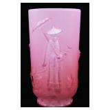 Fenton Mandarin Dusky Rose Cased Glass Vase