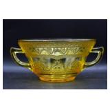 Federal Yellow Depression Glass Double Handle Cup