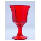 Vintage Independence Amberina Cadmium Glass Goblet
