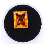 6.65cts Lab Created Orange-Yello Sapphire Gemstone
