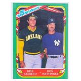1987 Fleer Jose Canseco & Don Mattingly Card