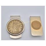 2) Vintage Coin Money Clips