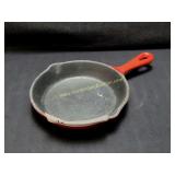 Red Enameled 6" Cast Iron Skillet