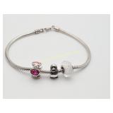 Chamilia Sterling Silver 8" Bracelet & Bead
