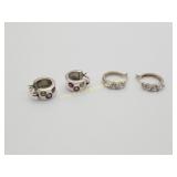 2 Pair Sterling Silver Earrings