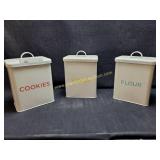 3 Piece Martha Stewart Metal Canister Set