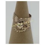 Sterling Silver Dangling Ring Sz 7