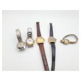 Vintage Ladies Watches TIMEX, CARAVELLE, HAMILTON