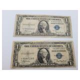 1935 C & 1935 A Silver Certificate Dollar Bills -