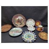 Mix Lot Of Vintage Collector Plates, Cups &
