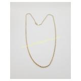 Sterling Silver Italy Gold Tone Rope Necklace 24"