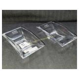 2) Vintage NAMBE Crystal Decorative Small Trays