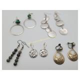 Mix Lot Of Fashion Earrings - Silverplate &
