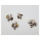 Vintage Sterling Silver Mexico Earrings, Pendant