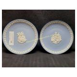 2) Vintage Wedgwood Christmas Collector Plates