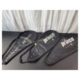 3) Vintage Tennis Racket Bags - Prince & Yonex