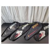 4) Vintage NOS Prince Tennis Racket Bags