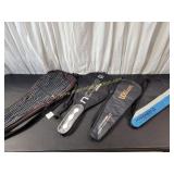 4) Vintage Tennis Racket Bags - Fischer, Wilson,