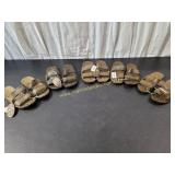 5) Pali Hawaii Brown Slides Sandals Size 5