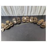 5) Pali Hawaii Brown Slides Sandals Size 5