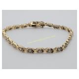 Gold Vermeil Sterling Silver CZ  Tennis Bracelet