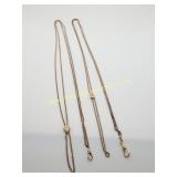 2) Vintage Pocket Watch Fobs Chains 1/20 - 12KGF